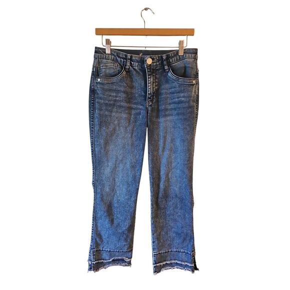 Democracy Ab"solution Mid-Rise Double Layer Kick Flare Jean sz 8 $90  WJ86 - Picture 6 of 10